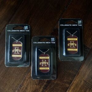3 Iowa Cyclones neck tag necklace